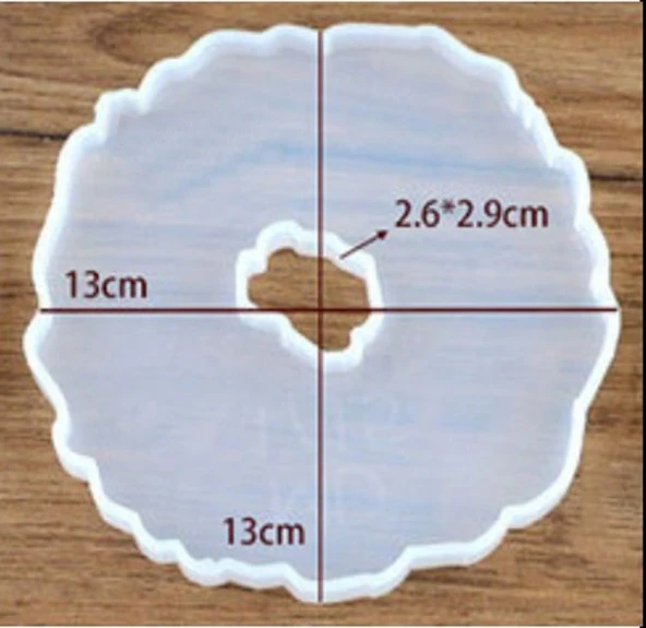 Kenar Dalgalı bardak altlığı Reçine Epoksi Kalıp -Kod:252 - Resim 2
