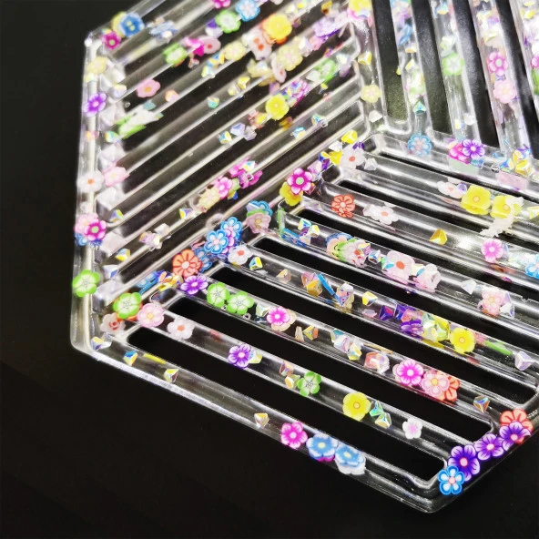 Beton ve Epoksi Silikon Bardak Altı Kalıbı - Altıgen -Kod:194 - 6