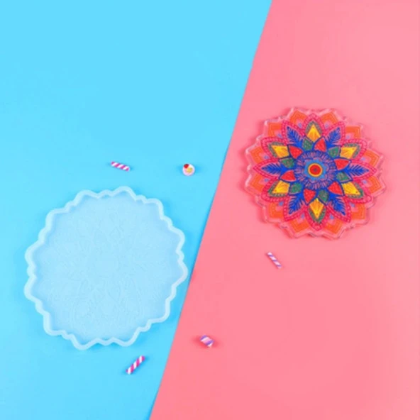 Reçine Epoksi Seti - Tepsi ve Bardak Altlığı (375ml reçine) -Kod:335.336 - Resim 5