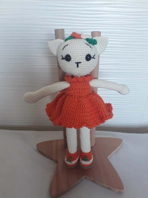 Kokoş Kedicik Amigurumi Organik Oyuncak - 1