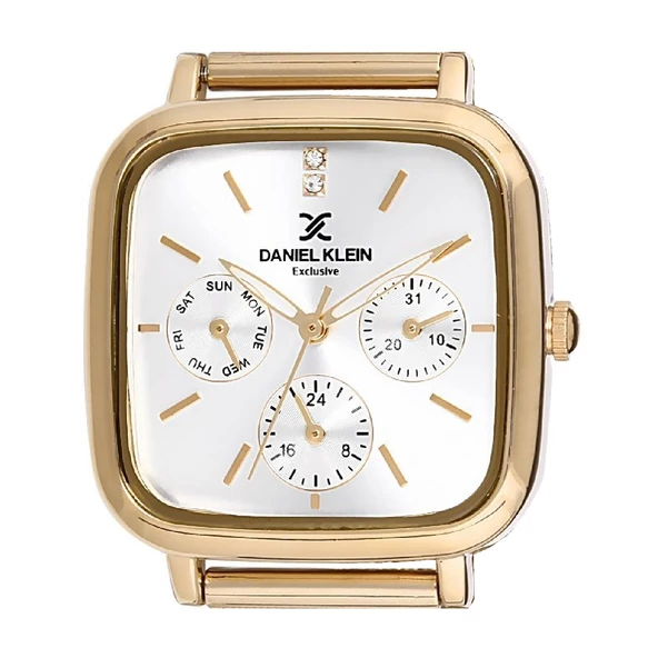 Daniel Klein DK.1.12373.2 Fonksiyonlu Takvimli Modern Oval Kare Kadın Kol Saati - 2