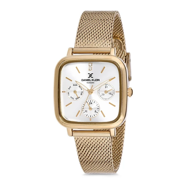 Daniel Klein DK.1.12373.2 Fonksiyonlu Takvimli Modern Oval Kare Kadın Kol Saati