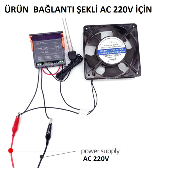 YATE10 STC-3029 220V-10A Toprak Nem Kontrol Cihazı - 5