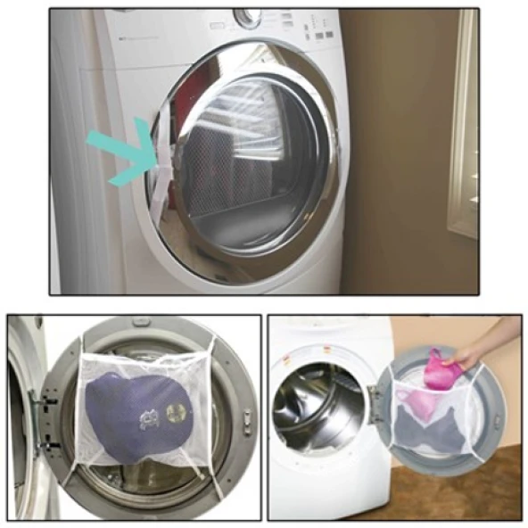 Hassas Çamaşır - Ayakkabı Yıkama Filesi Kapak Bağlamalı 35 x 20 cm - 2