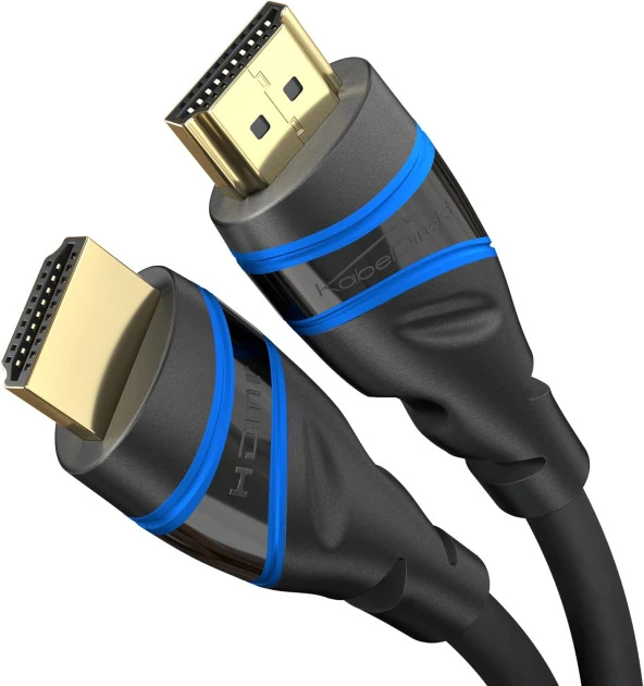 - HDMI 2.1 kablosu, son derece yüksek hızlı, sertifikalı - 2 m - 8K@60Hz, 48G, en son standart, mükemmel kalite için resmi lisanslı/test edilmiştir, PS5/Xbox için ideal, mavi/siyah