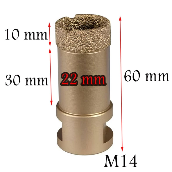 Granit Mermer Seramik Fayans Delici Panç 22 mm M14 Girişli - Resim 2