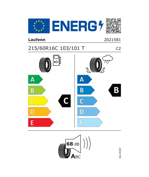 Laufenn 215/60 R16C 103/101T x Fit Van LV01 Hafif Ticari Yaz Lastiği ( Üretim Yılı: 2023 ) - Resim 2