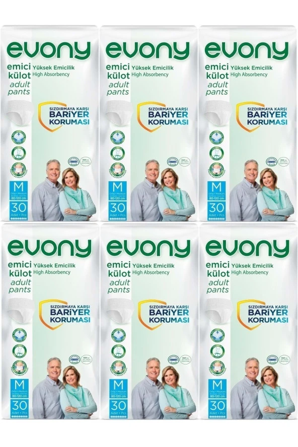 Hasta Bezi Yetişkin Emici Külot M-orta Boy 180 Adet (6pk*30)