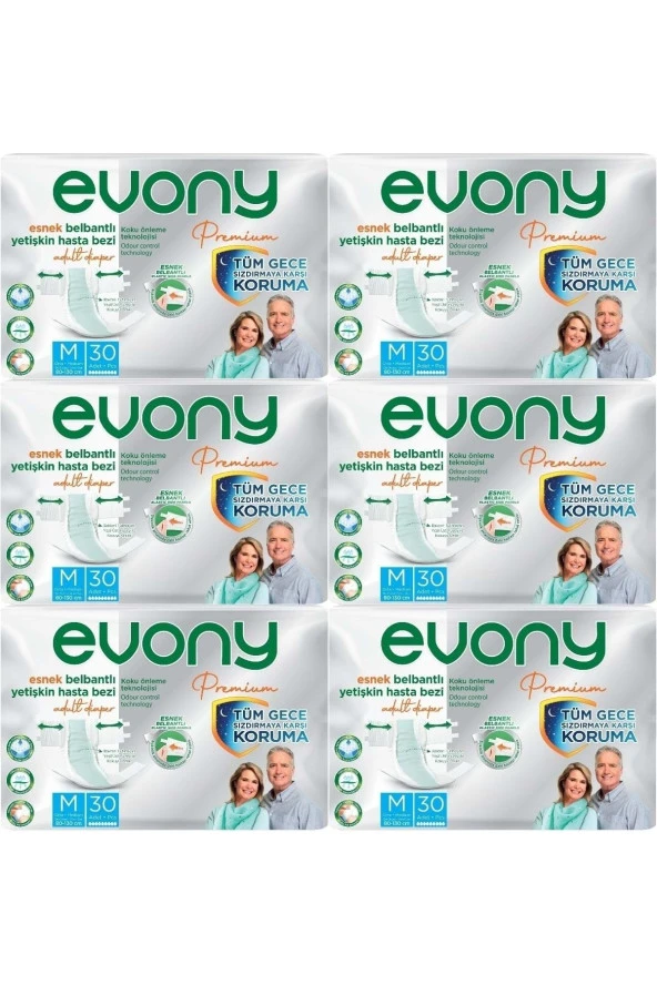 Premium Hasta Bezi Yetişkin Bel Bantlı Tekstil Yüzey M-orta 180 Adet - 2