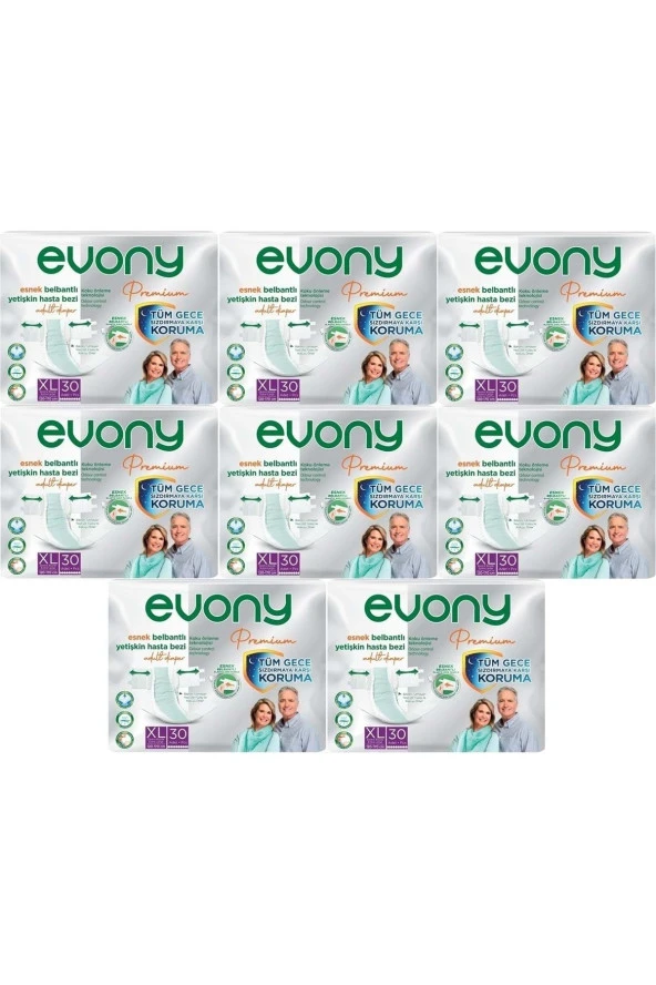 Premium Hasta Bezi Yetişkin Bel Bantlı Tekstil Yüzey Extra Large- Ekstra Büyük Boy 240 Adet