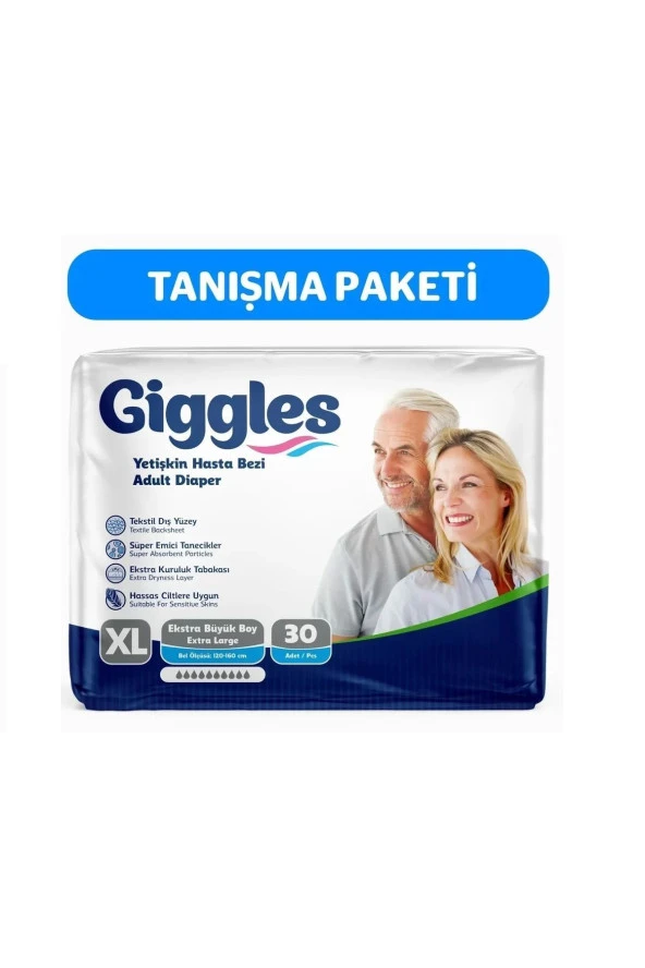 Yetişkin Bel Bağlamalı Hasta Bezi Ekstra Large 30'lu 1 Paket 30 Adet