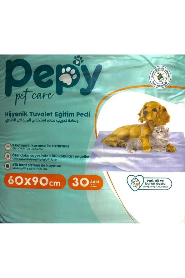 PET CARE YATAK KORUYUCU EVCİL HAYVAN ÇİŞ PEDİ 4 PAKET * 120 ADET