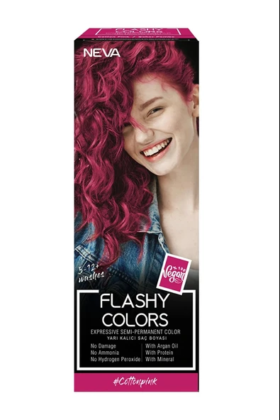 Flashy ColorsYarı Kalıcı Saç Boyası - Cotton Pink / Şeker Pembe 100 ml