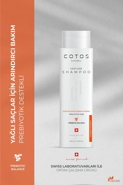 COTOS Purifying Effect & Sebum Control Saç Bakım Şampuanı (YAĞLANMA KARŞITI-VEGAN