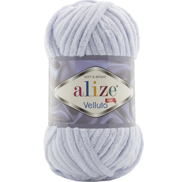 Alize Velluto Kadife Örgü İpi 416 Gri Rengi