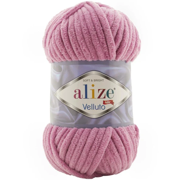 Alize Velluto Kadife Örgü İpi 98 Pembe Rengi