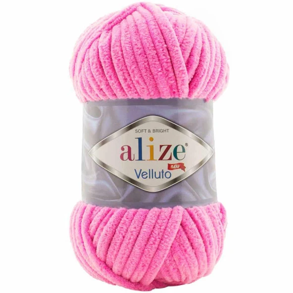 Alize Velluto Kadife Örgü İpi 121 Pembe Rengi