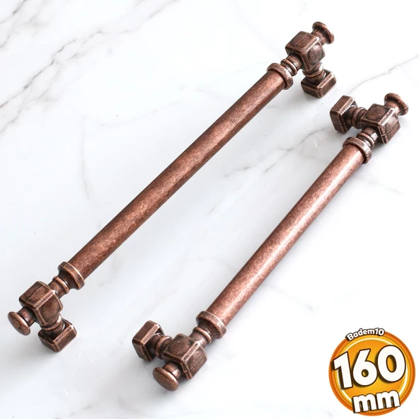 Talas Eskitme Antik Bakır Düz Metal 160 mm 16 cm Mobilya Mutfak Çekmece Dolap Kulpu Kulbu Kulpları