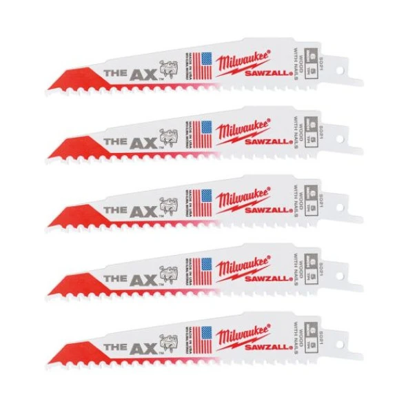 Milwaukee Kılıç Testere 150 MM Ahşap-Alüminyum 5'li 48005021 - 2
