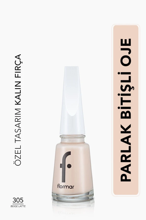 Parlak Oje (PEMBE) - Nail Enamel - 305 Beige Latte - 8682536035835