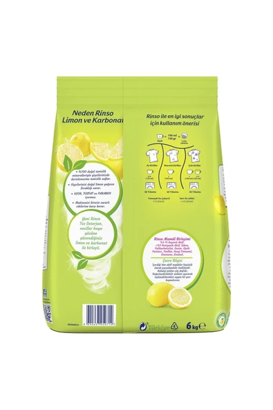 Rinso Limon ve Karbonat 6 kg Toz Deterjan - 3