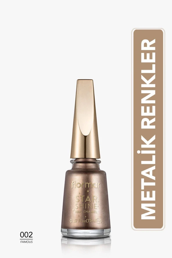 Metalik Parlak Oje - Star Shine Nail Enamel - 002 Famous-8690604564125 - Resim 2