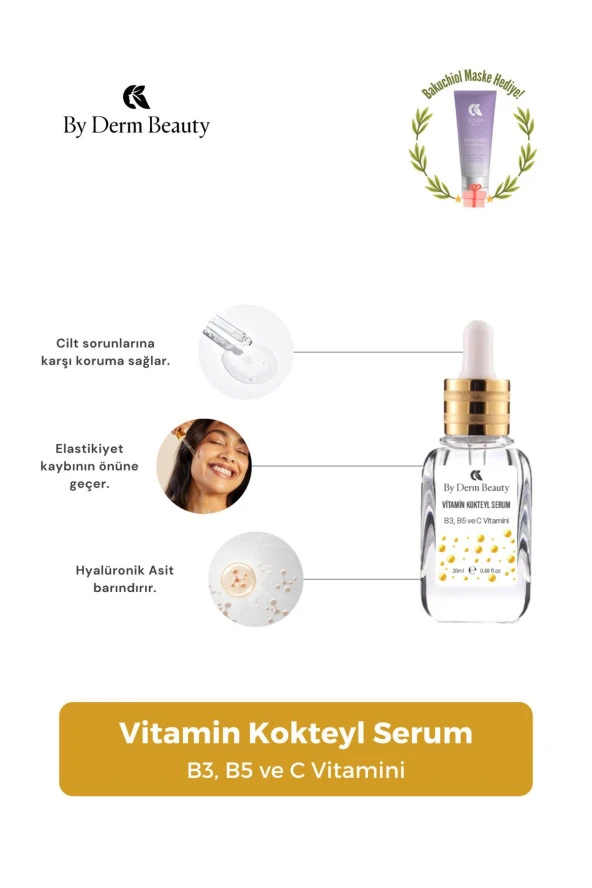 VİTAMİN KOKTEYL SERUM B3,B5 VE C VİTAMİNİ - 20ML