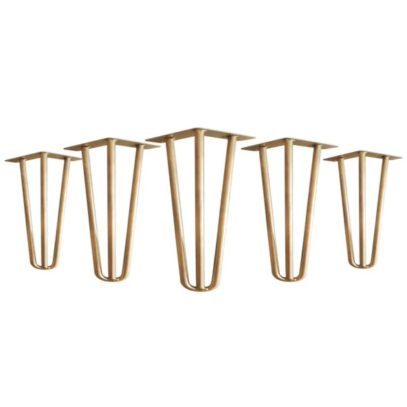 Dolap Sehpa Mobilya Ayakları İçin Metal Altın Renkli Firkete Takımı 25 Cm ürün görseli