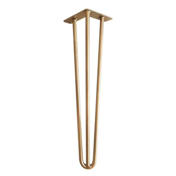 Masa Mobilya Ayakları İçin Metal Altın Gold Firkete Takımı 70 Cm - 3