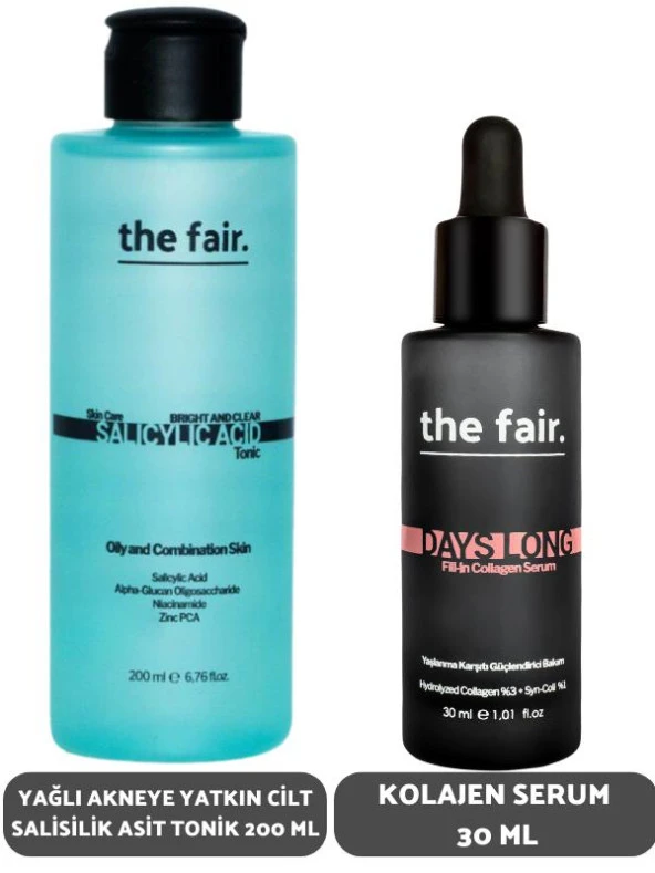 the fair. Yağlı Akneye Yatkın Cilt Salisilik Asit Tonik 200 ml ve Kolajen Serum 30 ml