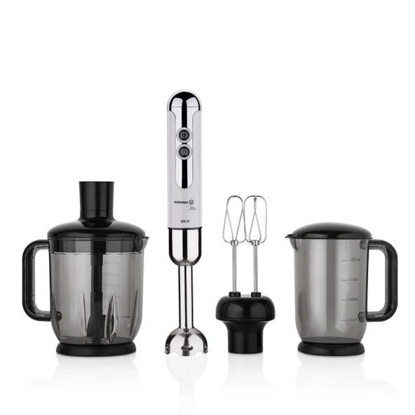 KORKMAZ A447-14 MİA MEGA DELUXE BLENDER SET VANİLYA/KROM ürün görseli 1