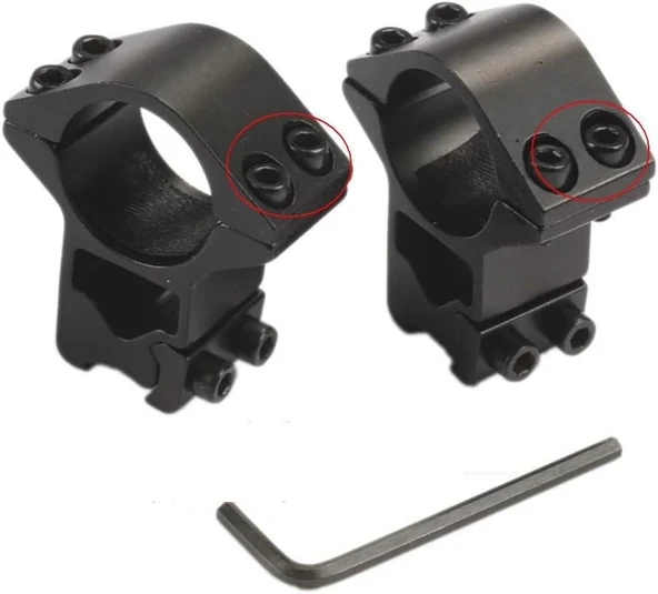 -25.4mm Dürbün İçin 11mm Yüksek Havalı  / Av Tüfeği Ayağı - Resim 3