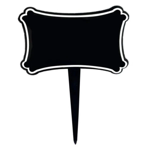 SİYAH ÇERÇEVE MODELLİ PLEKSİ ETİKET 5Lİ ürün görseli