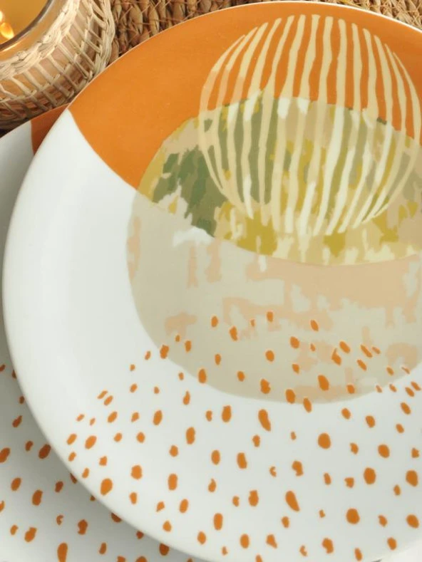 Hisar Ihlara 2 li Porselen Pasta Tabağo 21 cm - Resim 2