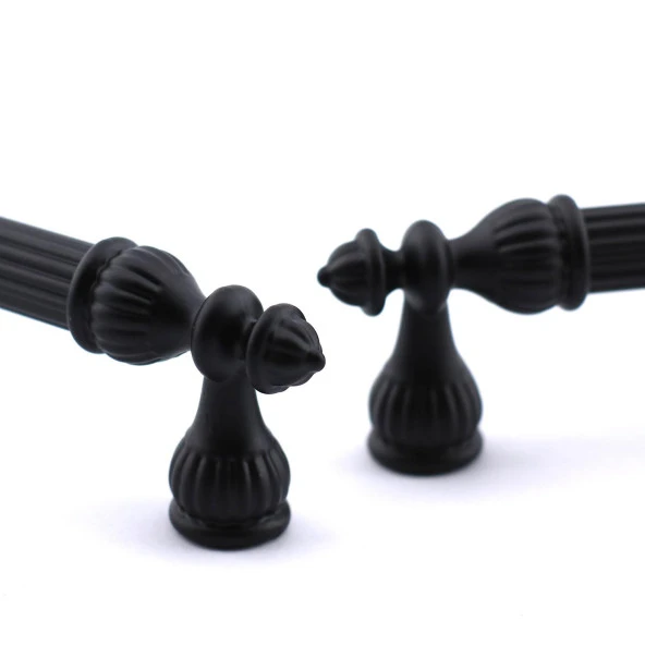 Mobilya Kulp Mutfak Dolabı Çekmece Dolap Kulpları Kapak Kulpu Kulbu Siyah 160 mm Metal - Resim 2