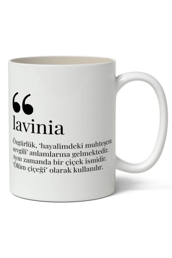 Lavinia Kelime Anlamı Baskılı Kupa Bardak Baskılı Kahve Kupa Bardak