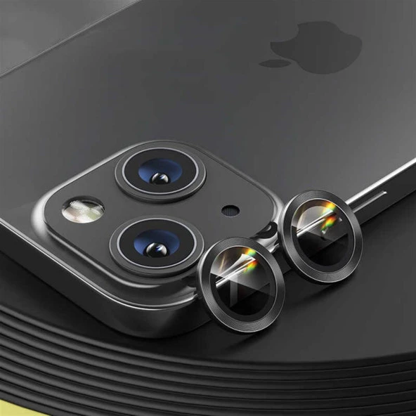 Apple iPhone 14 Plus Mercek Lens Kamera Koruyucu SİYAH