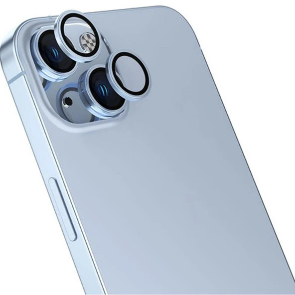 iPhone 15 / 15 Plus Mercek Lens Kamera Koruyucu MAVİ - 2