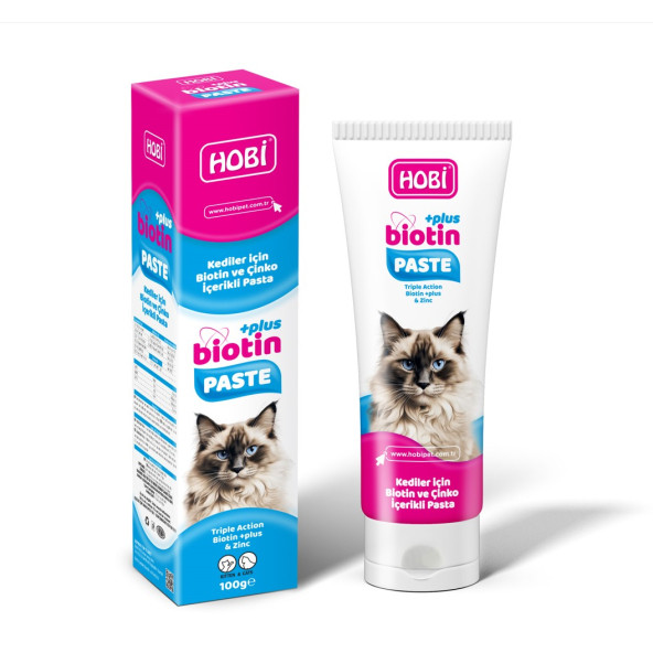 Hobi Biotin Paste Kediler İçin Biotin Ve Çinko Pastası 100gr