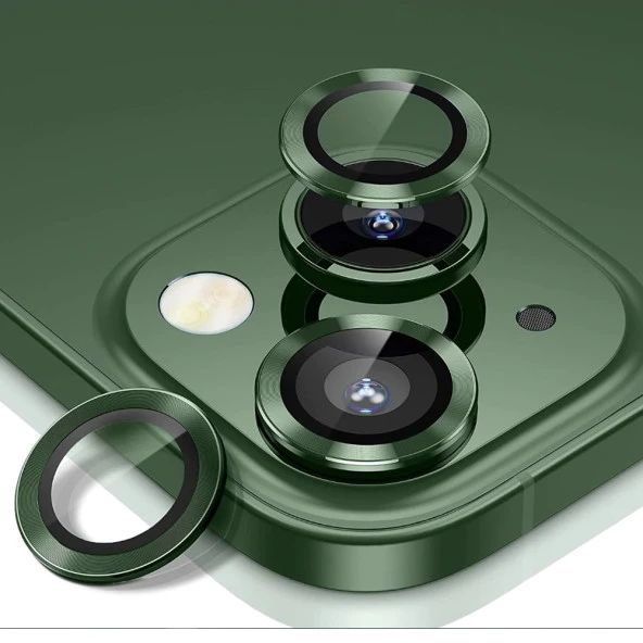 Apple iPhone 13 Mercek Lens Kamera Koruyucu YEŞİL