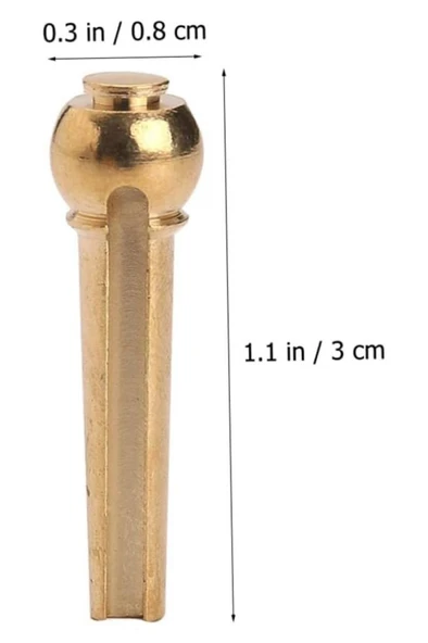 Midex SN-12 Akustik Gitar Köprü Pimi 6 Adet (GOLD) - Resim 2