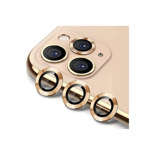 Apple iPhone 13 Pro Max Lens Kamera Koruyucu Altın 90180641