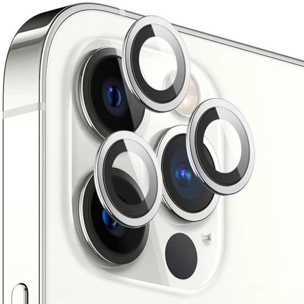 Apple iPhone 13 Pro Max Mercek Lens Kamera Koruyucu GRİ - 3