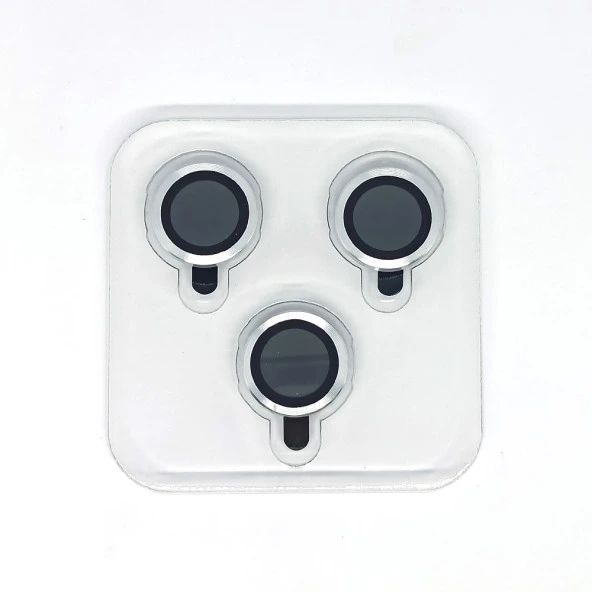 Apple iPhone 13 Pro Max Mercek Lens Kamera Koruyucu GRİ - 5