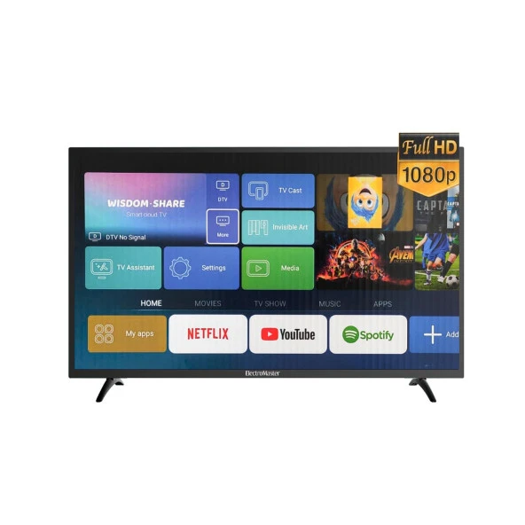 ELECTRO MASTER ETV-332 Televizyon Smart Led Tv 32 İnç 82 Ekran Android Full Hd Uydulu