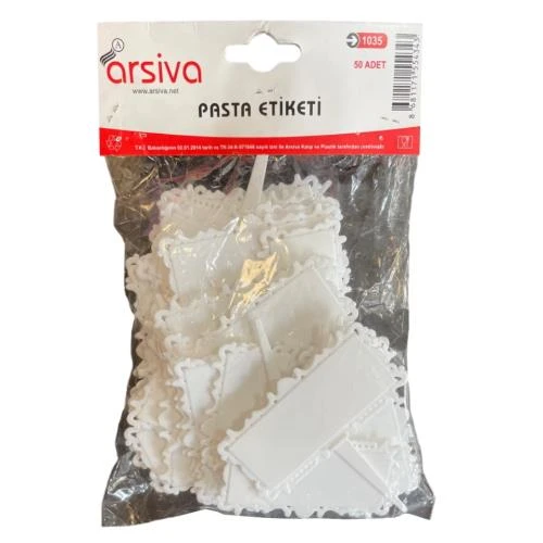 BEYAZ PLASTİK BÜYÜK FİYAT ETİKETİ 50 Lİ - Resim 2