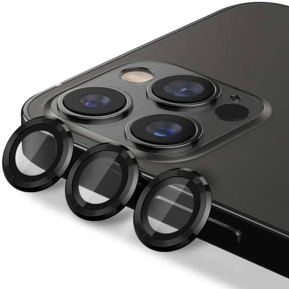 Apple İPhone 12 Pro Max Kamera Koruyucu Lens Koruyucu Kırmızı