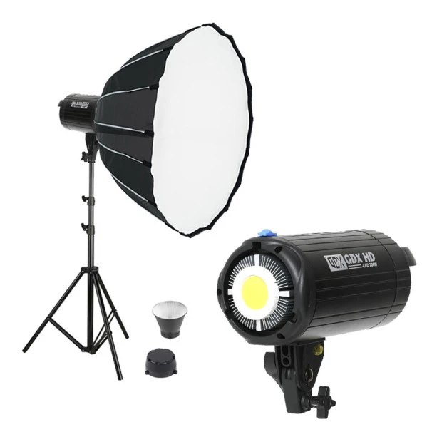 GDX HD-200W + 120 Parabolic Gridli Softbox Bebek Çekim Seti