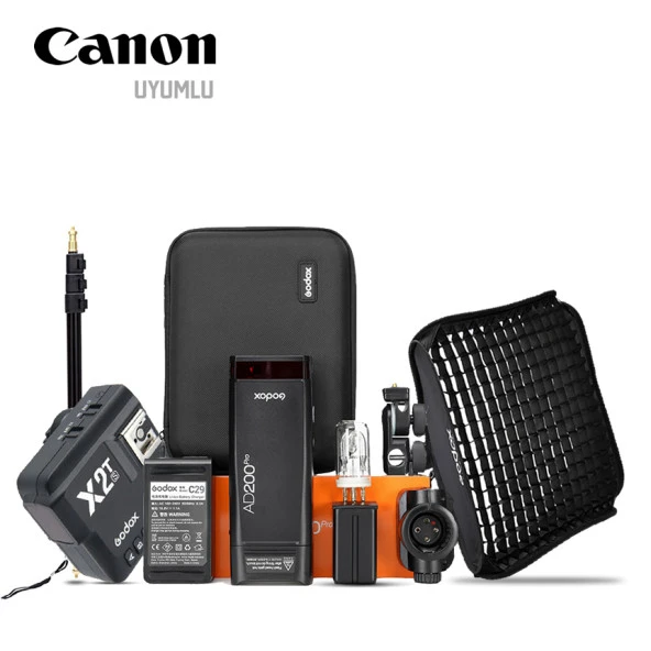 Godox AD200Pro Mobil Flaş (200W) Basic Kit 5 Boom Bundle (Canon Uyumlu)