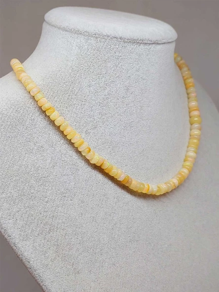 Etiyopya Opal Taşı Kolye Yansımalı Renkler 68 Karat Çelik Kapama (51262) - Resim 2